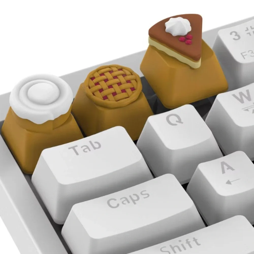 🍰⌨️ DESSERT KEYBOARD CUTENESS PACK 🥧🍪 | MX Mechanical Keycaps+Spacebar - NWT